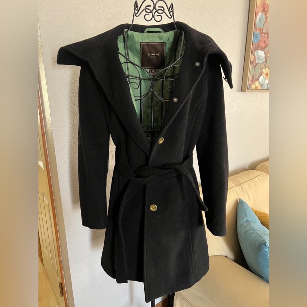 Black Coach Pea coat.